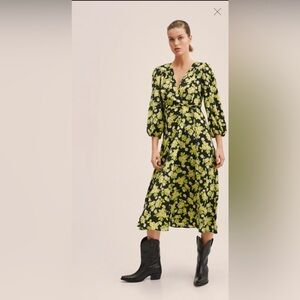 Mango Flower print dress size 2